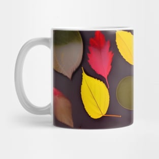 Autumn Leaves Background Digital Illustration Art Mug